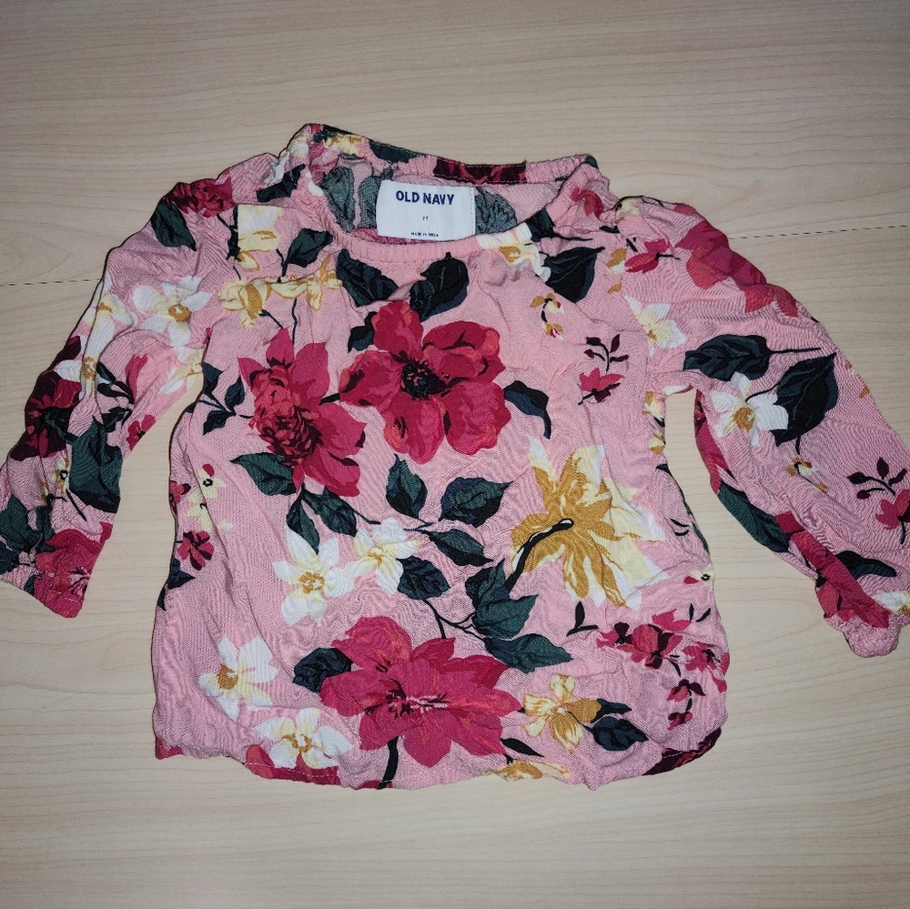 Toddler girls old navy floral blouse 2t